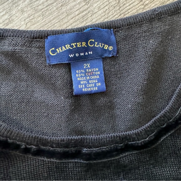 CHARTER CLUB plain top 🖤 - Picture 8 of 14